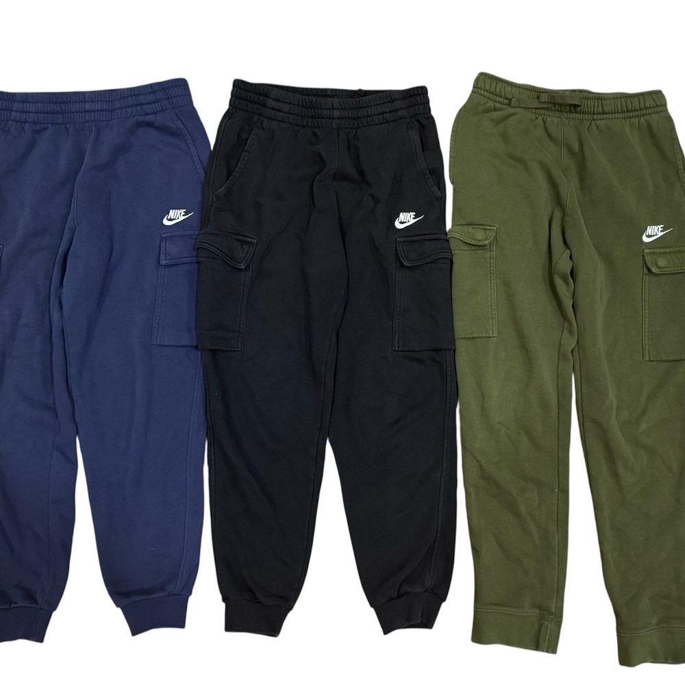 Nike Kids Cargo Joggers - Navy Blue, Black, and Olive Green